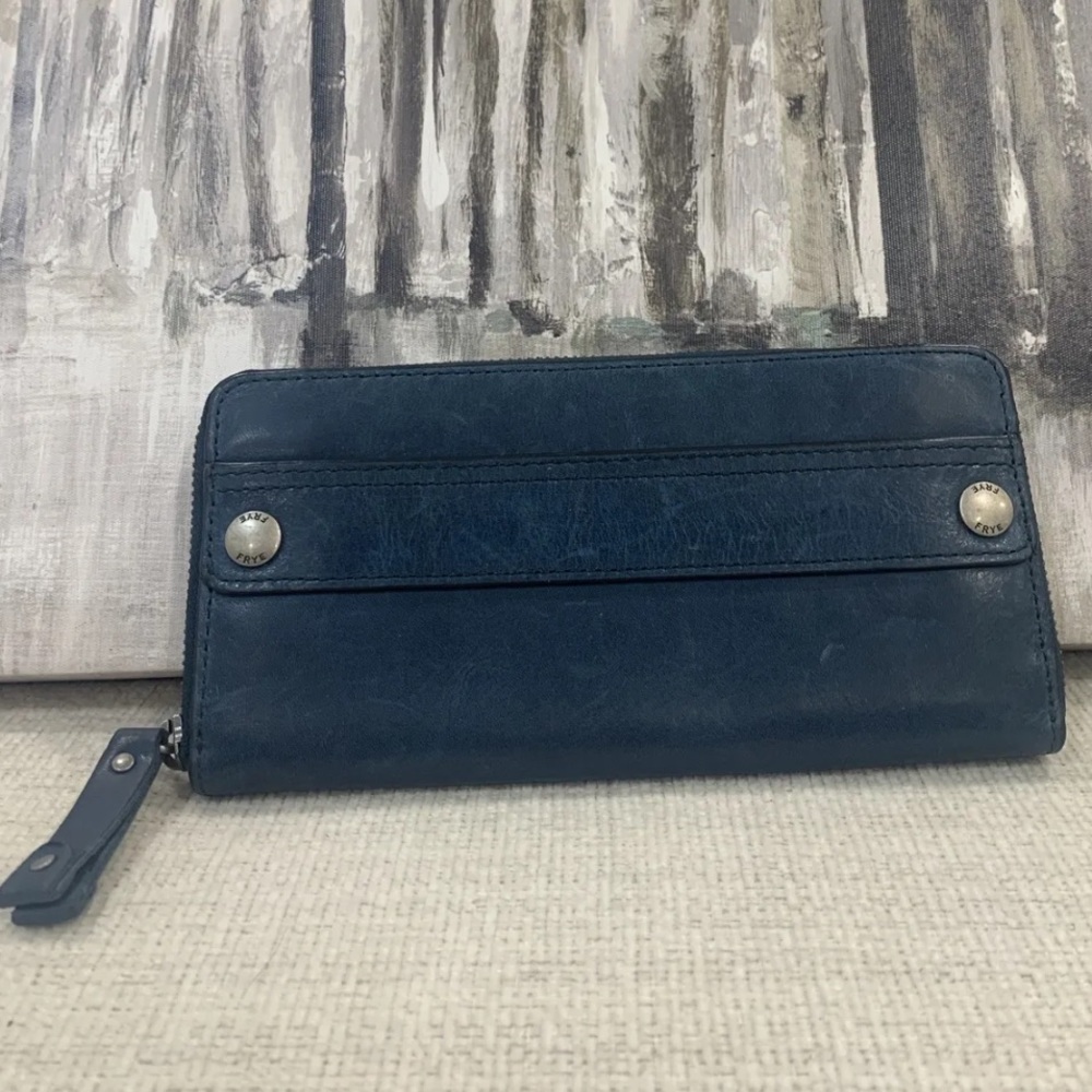 Frye Wallet Peacock Blue